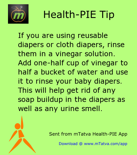 if you are using reusable diapers or cloth diapers rinse them in a vinegar solution 201.png
