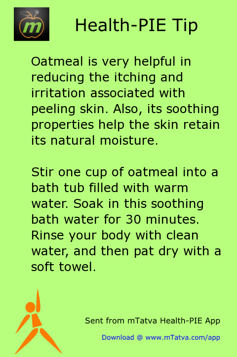 oatmeal is very helpful in reducing the itching and irritation associated with peeling skin also 247.png