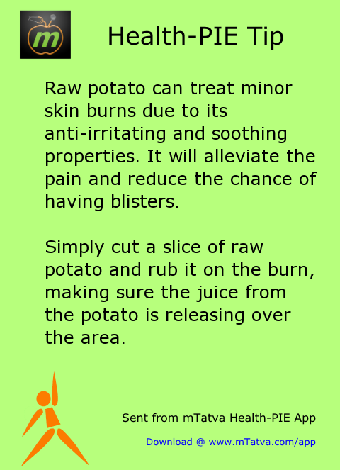 raw potato can treat minor skin burns due to its anti irritating and soothing properties 173.png