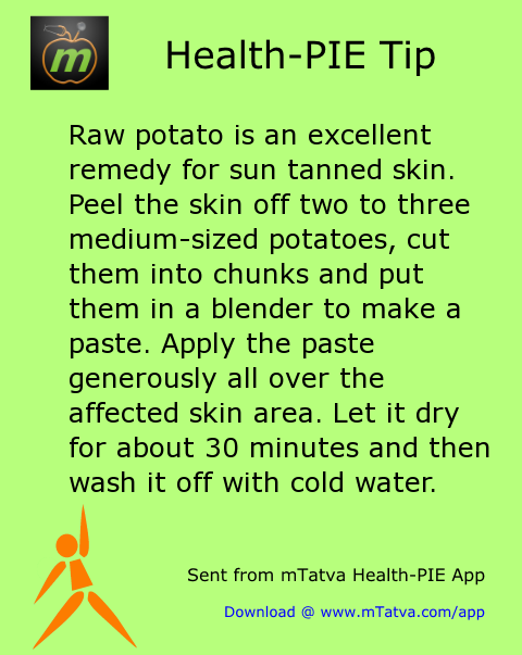 raw potato is an excellent remedy for sun tanned skin peel the skin off two 184.png